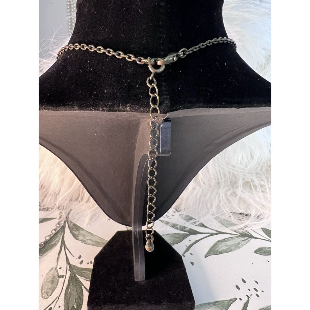 Vintage Nina Ricci Necklace Elegant Classic Brass-tone Gift Gothic Sophisticated - Picture 4 of 11